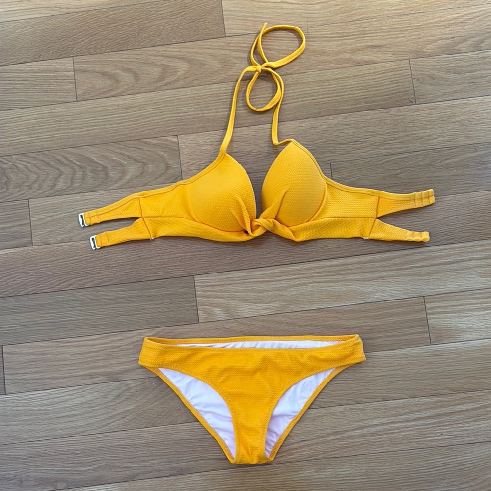 Shade & Shore Yellow Bikini Set